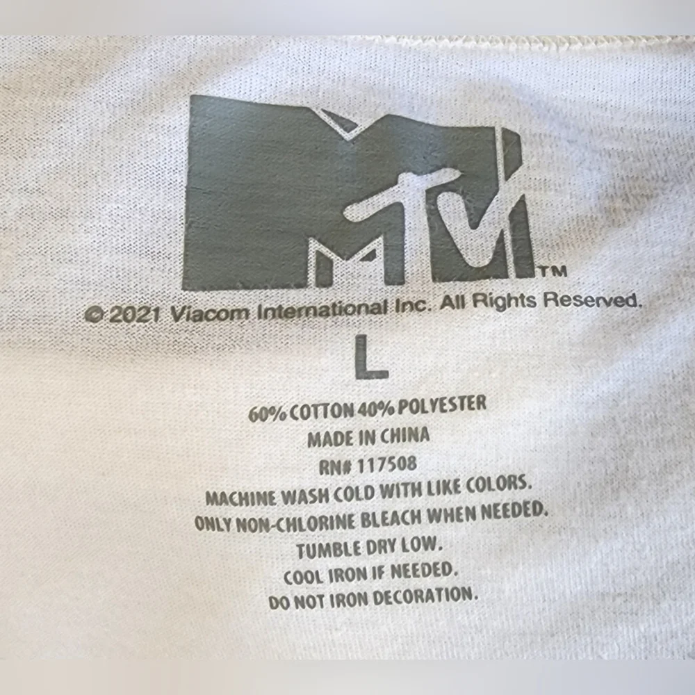 MTV Women's Floral Short Sleeve Graphic T-shirt, Size Large, L - Picture 7 of 8